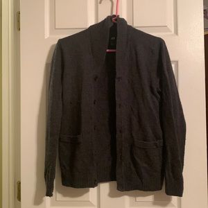 H&M dark grey button down cardigan size M
